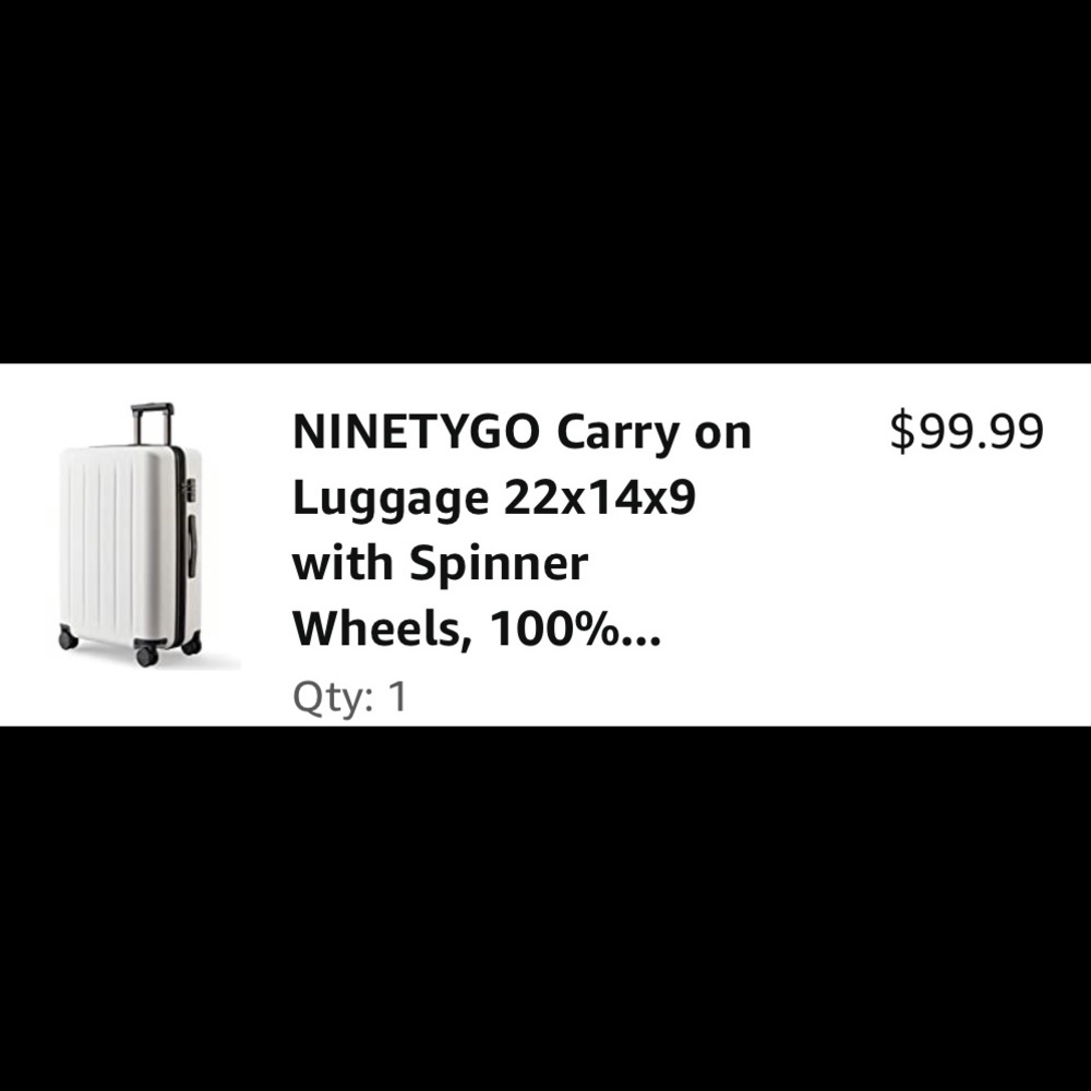 White 22” carry-on luggage